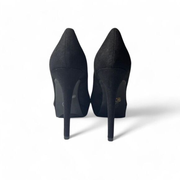 CHINESE LAUNDRY Los Angeles Wonder Black Suede Platform Pumps New! Size 10 - Picture 5 of 9